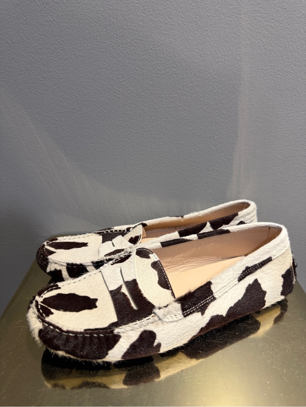Tod's Pony Hair Cow Loafer Moccasin 37